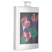 花パターン（の模様が）ある花 フラスク (右)