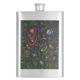 花パターン（の模様が）ある花 フラスク