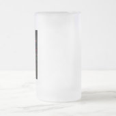 花パターン（の模様が）ある花 フロストグラスビールジョッキ (中央)