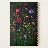 花パターン（の模様が）ある花 プランナー手帳 (裏面)