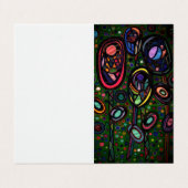 花パターン（の模様が）ある花 名刺 (外部フラット)