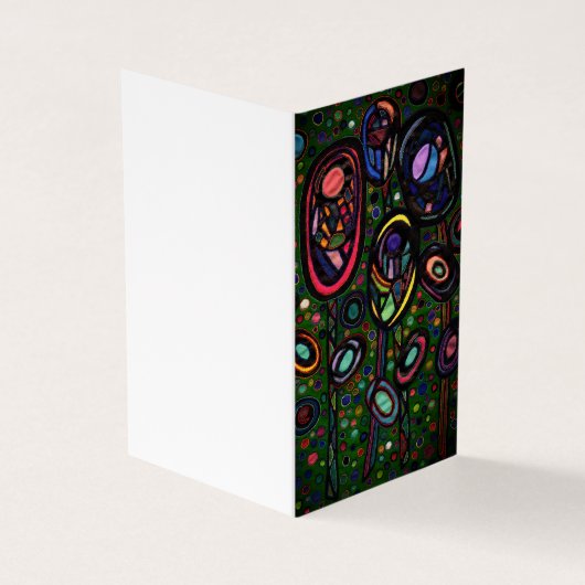 花パターン（の模様が）ある花 名刺 (外部)