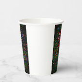 花パターン（の模様が）ある花 紙コップ (左)