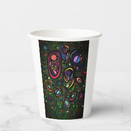 花パターン（の模様が）ある花 紙コップ