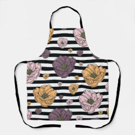 花パターン エプロン