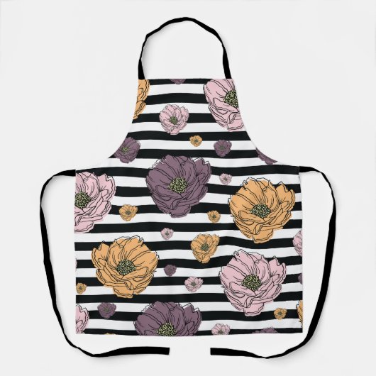 花パターン エプロン (正面)