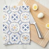 花パターン キッチンタオル (四つ折り)
