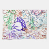 花パターン キッチンタオル (横)