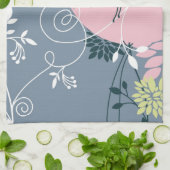 花パターン キッチンタオル (折り畳み)