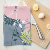 花パターン キッチンタオル (四つ折り)