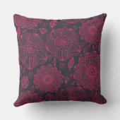 花パターン クッション (裏面)