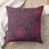 花パターン クッション (ブランケット)