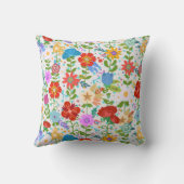 花パターン クッション (裏面)