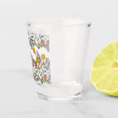 花パターン ショットグラス (右)