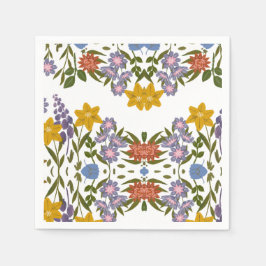 花パターン スタンダードカクテルナプキン