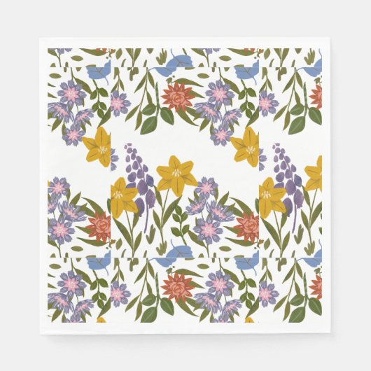 花パターン スタンダードランチョンナプキン (正面)