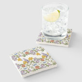 花パターン ストーンコースター (横)