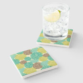 花パターン ストーンコースター (横)