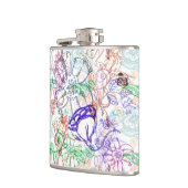 花パターン フラスク (左)