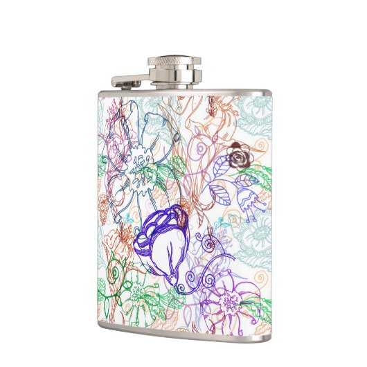 花パターン フラスク (左)