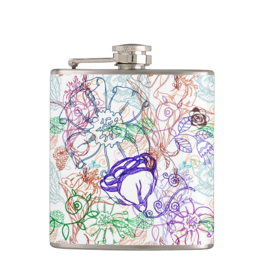 花パターン フラスク (正面)