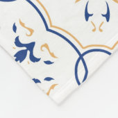 花パターン フリースブランケット (角)