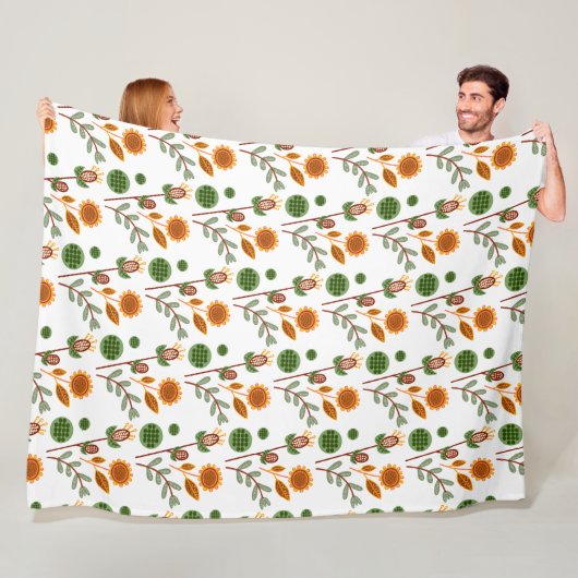 花パターン フリースブランケット (インサイチュ)