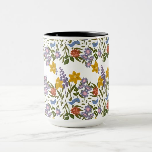 花パターン マグカップ (中央)