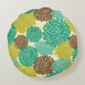 花パターン ラウンドクッション (裏面)