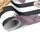 花パターン ラッピングペーパー (ロールコーナー)