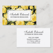 花パターンelegentヴィンテージのばら色の名刺 名刺 (正面/裏面)