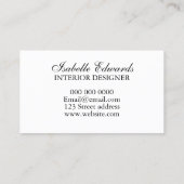 花パターンelegentヴィンテージのばら色の名刺 名刺 (裏面)