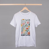 花パター自然ントラコッタ、セージ&ダスティピンク トライブレンドＴシャツ