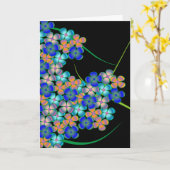 花パッチの挨拶状 カード (黄色い花)