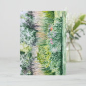 花パッチウォーター絵画カラープリント 招待状 (スタンド正面)