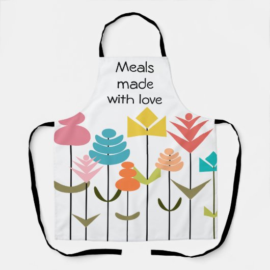 花パッチ エプロン (正面)