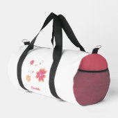 花パーソナライズされたと蜂の体操ソフトボール ダッフルバッグ (右コーナー)