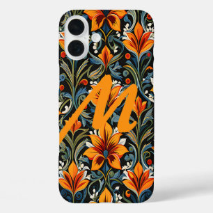 花パーソナライズされたのデザイン iPhone 16 PLUSケース