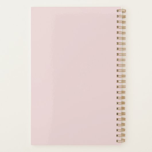 花パーソナライズされたの中にスカルの手を持つプランナー プランナー手帳 (裏面)