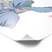 花パーソナライズされたを使った子供部屋アート フォトプリント            (角)