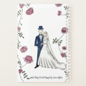 花パーソナライズされたウェディングプランナー日記カレンダー プランナー手帳 (裏面)