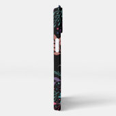 花パーソナライズされたカラフル柄 iPhoneケース (右側面)