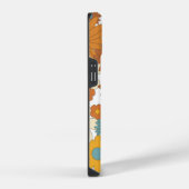 花パーソナライズされたカラフル模様 iPhoneケース (右側面)