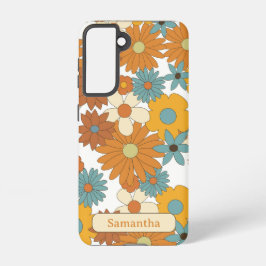 花パーソナライズされたカラフル模様 SAMSUNG GALAXY S21ケース