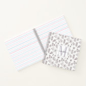 花パーソナライズされたモノグラムの柄 ノートブック (内部)