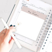 花パーソナライズされた付き先生用メモ帳 ノートパッド