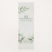 花パーソナライズされた付ヨガミニマルマット ヨガマット (正面)