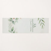 花パーソナライズされた付ヨガミニマルマット ヨガマット (正面(横))