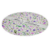 花パーソナライズされた切り盤 – 自然ギフト カッティングボード (角)