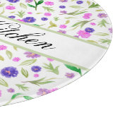 花パーソナライズされた切り盤 – 自然ギフト カッティングボード (角)